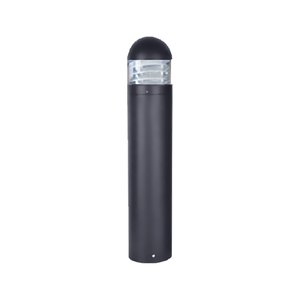 EDA-BOL E - BOLLARD CLEAR PC LENSED MODULE - 6" DIA. - MW 30-24-18W - MK 30-40-50K - 120-347V AUTO-SENSING DRIVER - BLACK - 0-10V DIM. 45" OAH (WHEN ASSEMBLED)