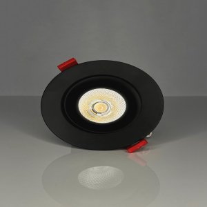 EDA-ECL - 4" REGRESSED GIMBAL - 17W (1268LM) - CRI 90 - SELECTABLE 27-30-35-40 - 50K - 0-10V DIMMABLE - 38 DEG. FT6 CABLE - BLACK - 120-347V