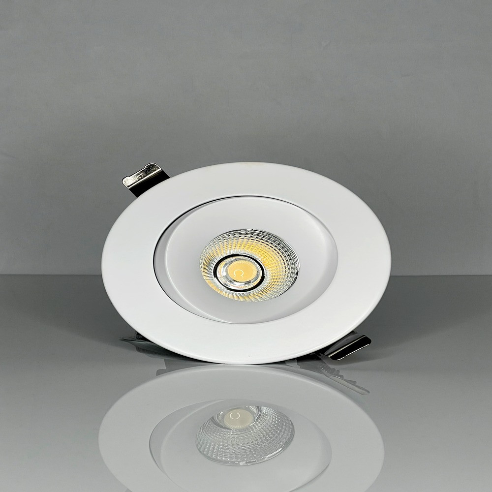 EDA-ECL - 4" REGRESSED GIMBAL - 17W (1268LM) - CRI 90 - SELECTABLE 27-30-35-40 - 50K - 0-10V DIMMABLE - 38 DEG. FT6 CABLE - WHITE - 120-347V