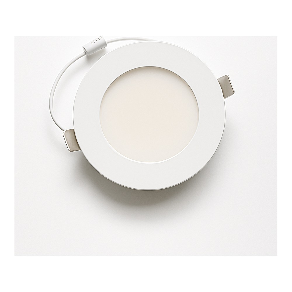 ENDURA SP II - 4" SLIM PANEL - 8W (750LM) - SELECTABLE 5-CCT (27-30-35-40-50K) - 120-347V - WHITE - FT6 CABLE - 80CRI - 0-10V DIMMABLE - ES