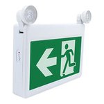 EMERGENCY LIGHT RUNNING MAN ABS WHITE 120-347V 120 MINS NICAD 1.5W + 2X1.0W