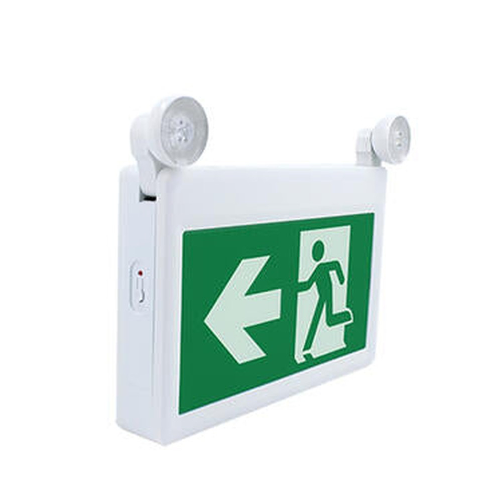Emergency light running man ABS white 120-347V 120 mins NiCad 1.5W + 2x1.0W