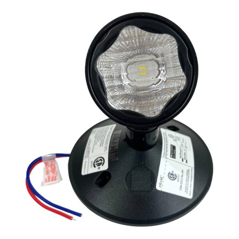EMERGENCY REMOTE HEAD 1 | SINGLE | 2W | 6-24VDC | BLACK | V1