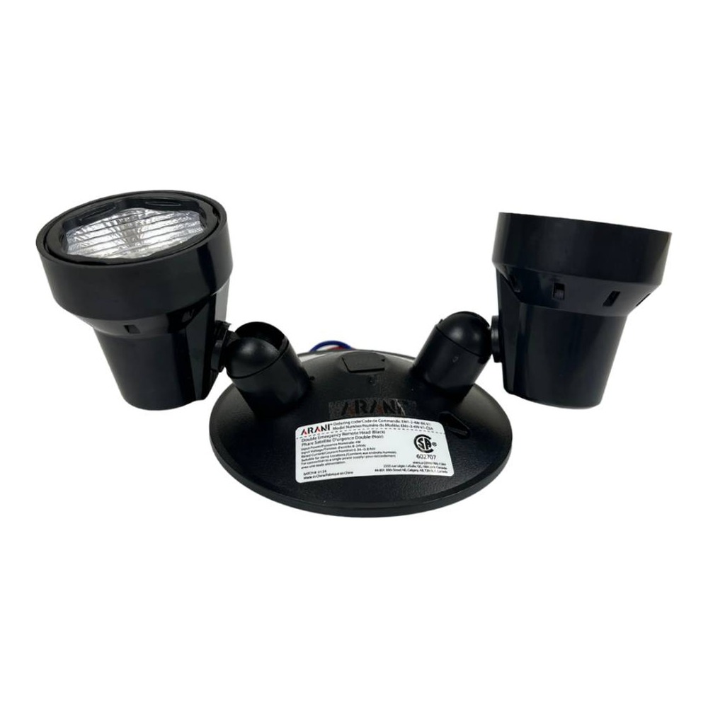 EMERGENCY REMOTE HEAD 1 | DOUBLE | 4W | 6-24VDC | BLACK | V1