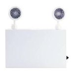 EMERGENCY LIGHT BATTERY W/ DOUBLE HEAD 2X2W 150W 30MINS 120-347V 1K WHITE STEEL LEAD ACID
