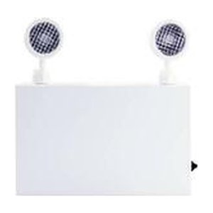 EMERGENCY LIGHT BATTERY W/ DOUBLE HEAD 2X2W 150W 30MINS 120-347V 1K WHITE STEEL LEAD ACID