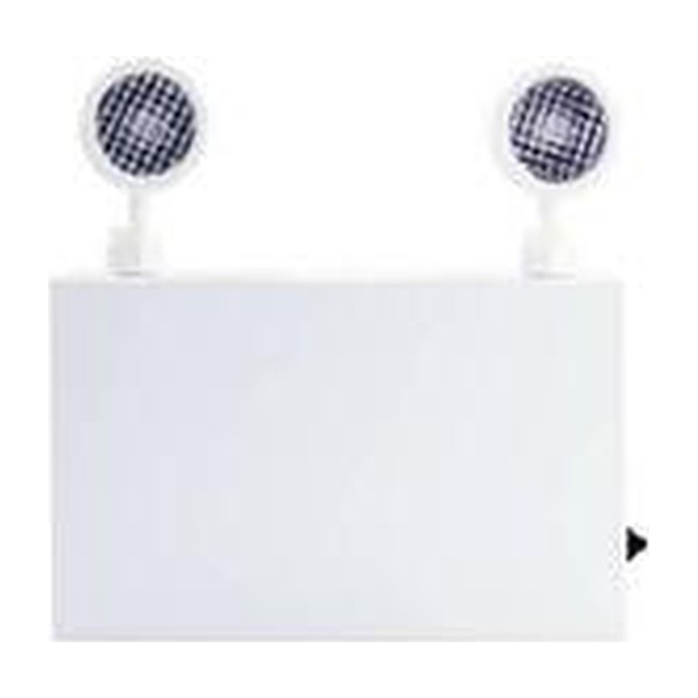 EMERGENCY LIGHT BATTERY W/ DOUBLE HEAD 2X2W 150W 30MINS 120-347V 1K WHITE STEEL LEAD ACID