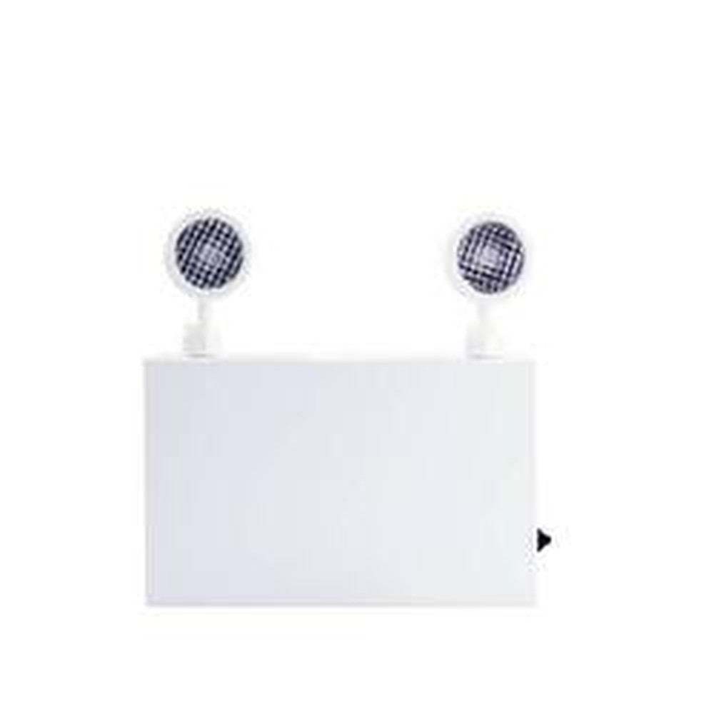 Emergency light battery w/ double head 2X2W 150W 30mins 120-347V 1K white steel Lead acid