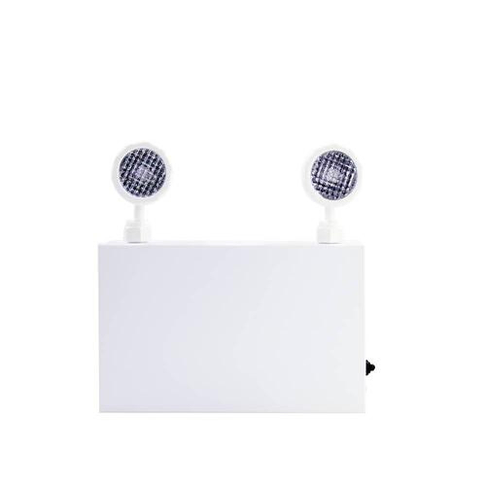 Emergency light battery w/ double head steel white 120-347V 36W 30mins Lead acid 2x2.0W