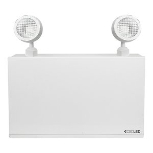 EML EMERGENCY LIGHTING, BATTERY UNIT, 140W BATTERY, 2X5W HEADS, 120/347V, STEEL, WHITE