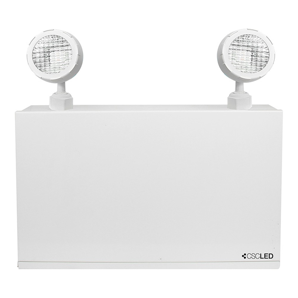 EML EMERGENCY LIGHTING, BATTERY UNIT, 140W BATTERY, 2X5W HEADS, 120/347V, STEEL, WHITE