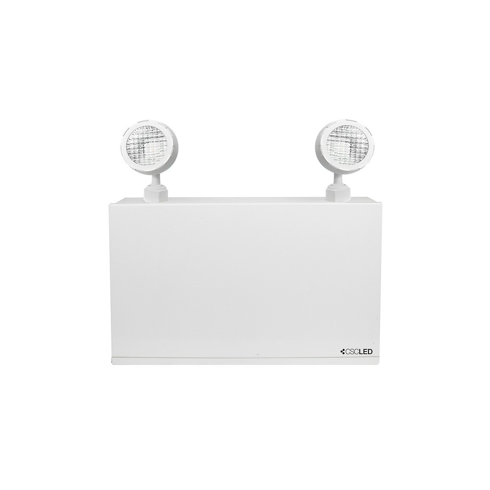 EML EMERGENCY LIGHTING, BATTERY UNIT, 140W BATTERY, 2X5W HEADS, 120/347V, STEEL, WHITE, 5 YEAR WARRANTY