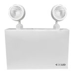 EML EMERGENCY LIGHTING, BATTERY UNIT, 72W BATTERY, 2X2W HEADS, 120/347V, STEEL, WHITE