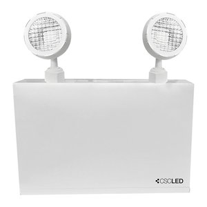 EML EMERGENCY LIGHTING, BATTERY UNIT, 72W BATTERY, 2X2W HEADS, 120/347V, STEEL, WHITE