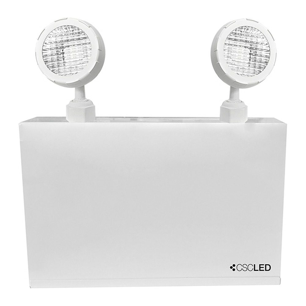 EML EMERGENCY LIGHTING, BATTERY UNIT, 72W BATTERY, 2X2W HEADS, 120/347V, STEEL, WHITE