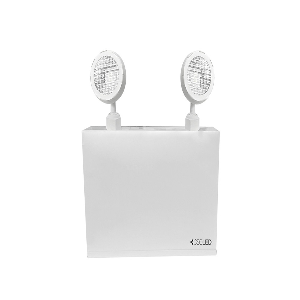EML ÉCLAIRAGE D'URGENCE - BLOC-BATTERIE - BATTERIE 72W - 2 TÊTES 2W - 120/347V - ACIER - BLANC