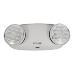 EML EMERGENCY LIGHTING, DUAL HEAD, SELF-POWERED, 2X2W HEADS, 120-347V, THERMOPLASTIC, WHITE