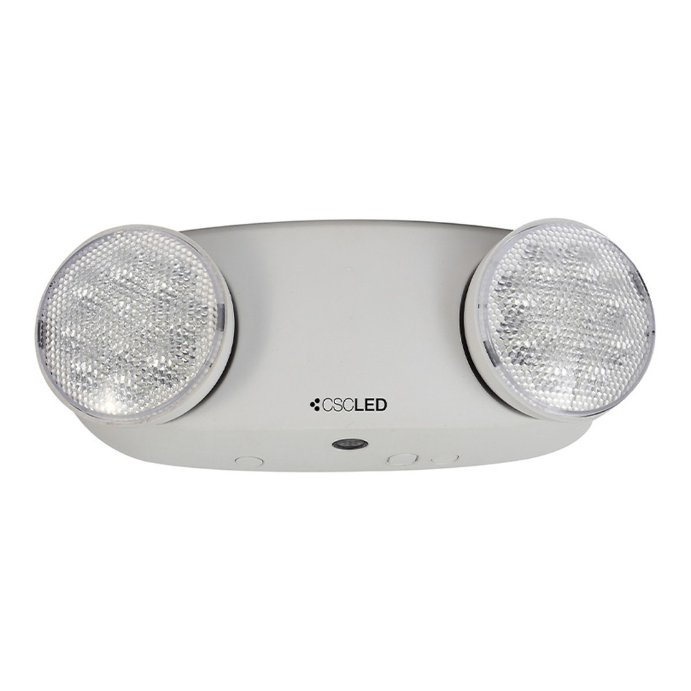EML EMERGENCY LIGHTING, DUAL HEAD, SELF-POWERED, 2X2W HEADS, 120-347V, THERMOPLASTIC, WHITE