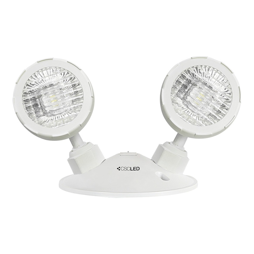 EML EMERGENCY LIGHTING, REMOTE HEAD, 2X5W HEADS, 6-24VDC, THERMOPLASTIC, WHITE