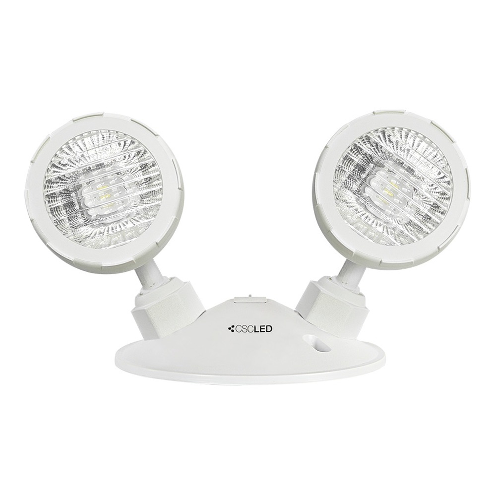 EML EMERGENCY LIGHTING, REMOTE HEAD, 2X7W HEADS, 6-24VDC, THERMOPLASTIC, WHITE