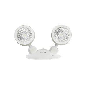 EML Emergency Lighting - Remote Head - 2x2W Heads - 6-24VDC - Thermoplastic - White - 5 Year Warranty