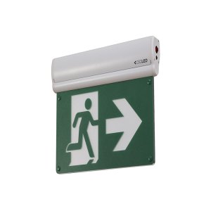 EML Emergency Lighting - Running Man Sign - 120-347V/6-24VDC - Edge-lit - White - 5 Year Warranty