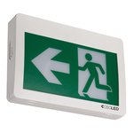 EML EMERGENCY LIGHTING, RUNNING MAN SIGN, SELF-POWERED, 120-347V, THERMOPLASTIC, WHITE