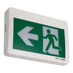 EML EMERGENCY LIGHTING, RUNNING MAN SIGN, 120-347V/6-24VDC, THERMOPLASTIC, WHITE