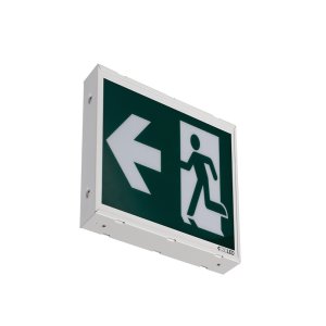 EML Emergency Lighting - Running Man Sign - Self-Powered - 120-347V - Steel - White - 5 Year Warranty