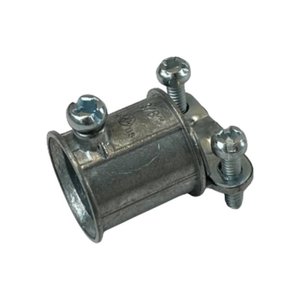 EMT TO FLEX COUPLING CONNECTOR 1/2" (EMT) 3/8" (FLEX) | DIE-CAST ZINC | V1