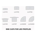 END CAPS FOR LED PROFILES