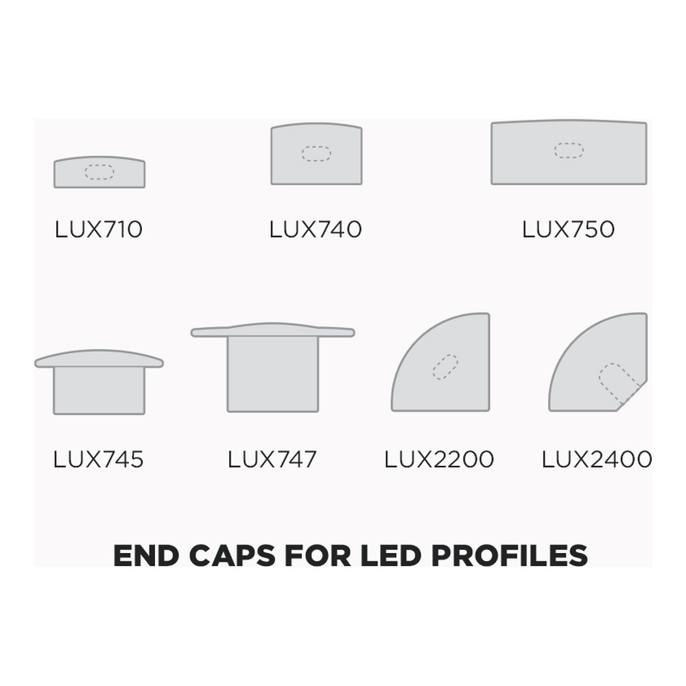 END CAPS FOR LED PROFILES