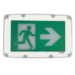 Weatherproof Plastic Running Man 4 - No Bat - 1W - AC 120-347V - V1