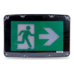 RUNNING MAN 4 PLASTIQUE ÉTANCHE - BATTERIE DE SECOURS - 1W - 120-347V - NOIR - V1