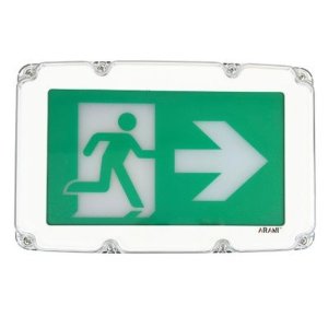 Weatherproof Plastic Running Man 4 - Battery backup - 1W - 120-347V - V1