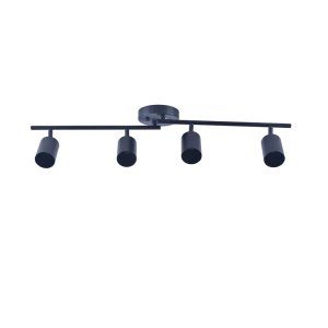 FIT SURFACE MOUNT TRACK - 30-INCH - 4-HEAD - GU10 SOCKET - BLACK