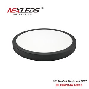 PANNEAU LED ENCASTRÉ AFFLEURANT 13 PO EN FONTE D'ALUMINIUM [FINI NOIR] [IRC90]