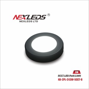 5CCT LED PUCK LIGHT [BLACK FINISH]