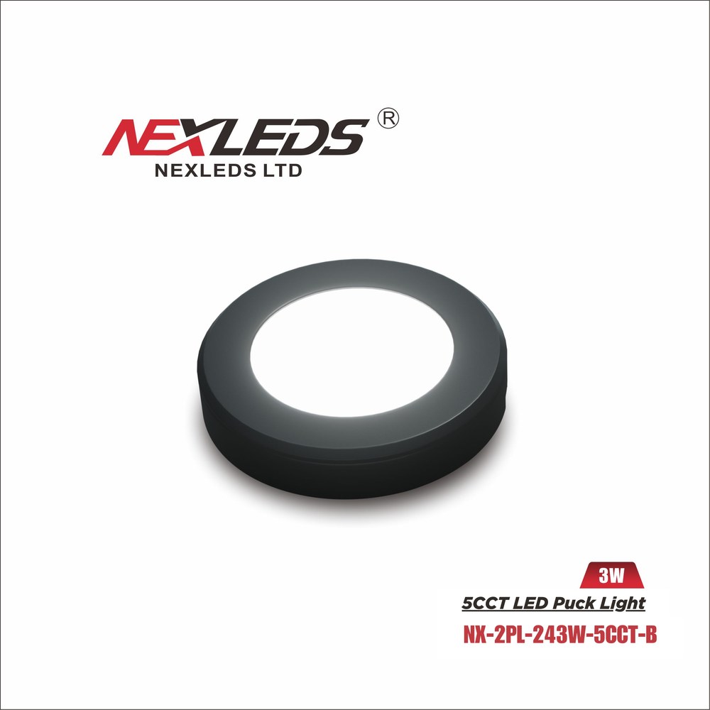 5CCT LED PUCK LIGHT [BLACK FINISH]