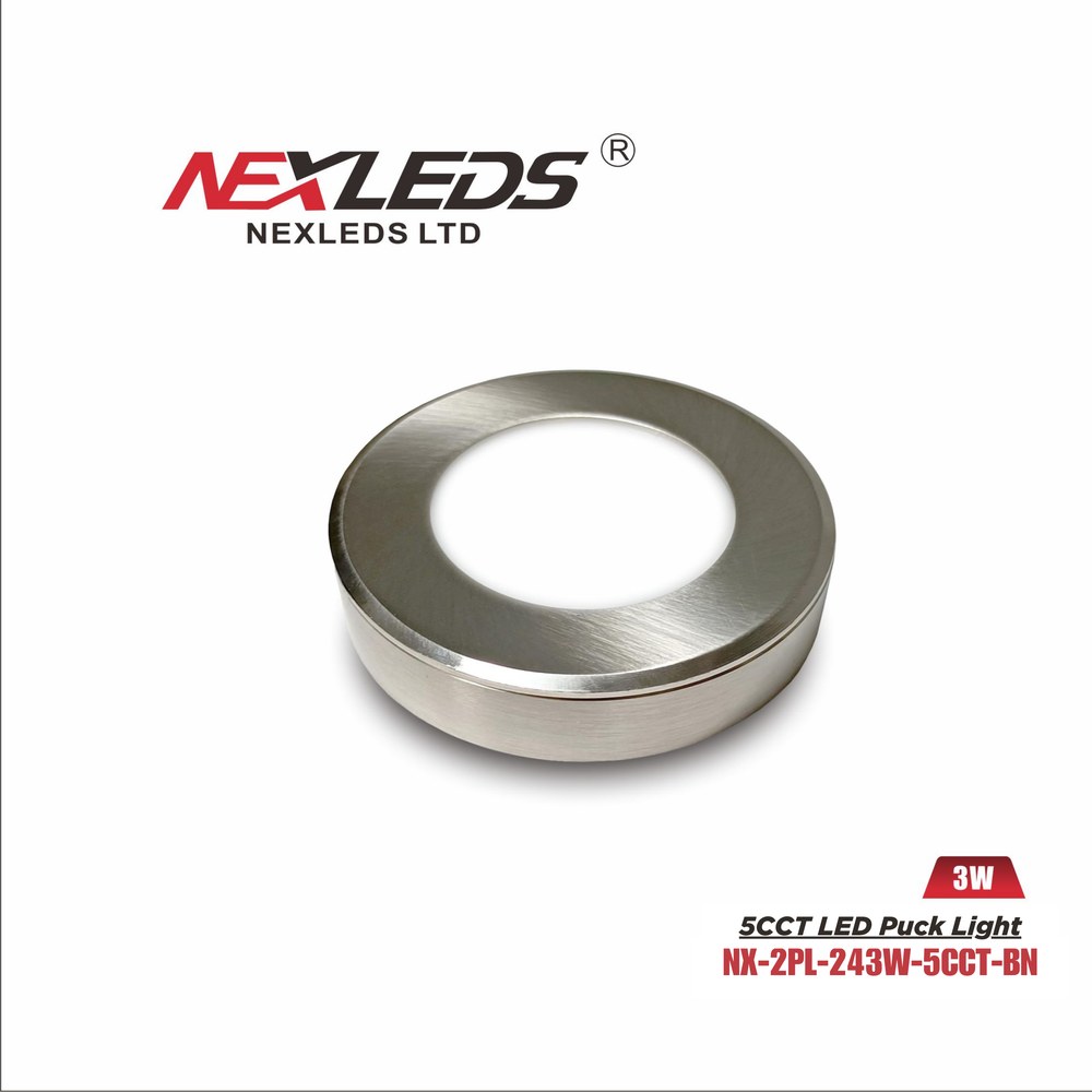 5CCT LED PUCK LIGHT [BRUSHED NICKEL FINISH]