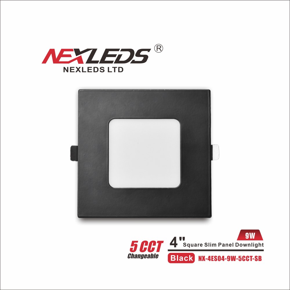 4" SQUARE SLIM PANEL DOWNLIGHT WET LOCATION (BLACK)