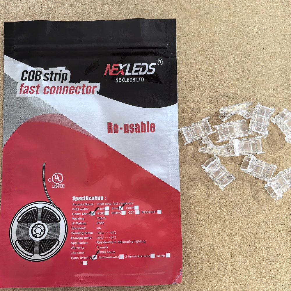 LED COB TAPE LIGHT L CONNECTOR