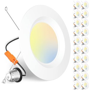 9" FRAMELESS FLUSH MOUNT W/ ADJUSTABLE 5CCT (2700K - 3000K - 3500K - 4000K - 5000K) - 35W - 2800 LUMENS - TRIAC