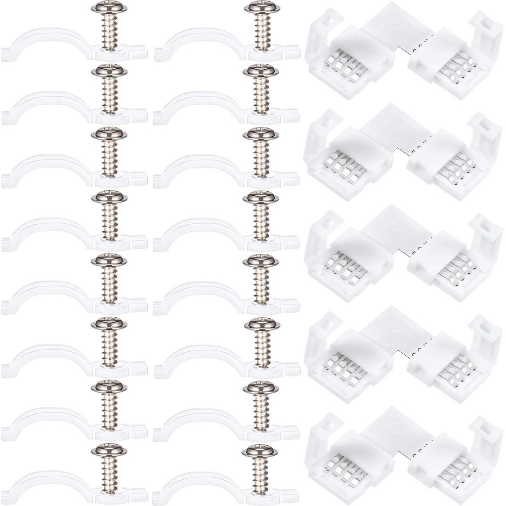 MOUNTING CLIPS WITH SCREWS - 50 PCS/PKG - FOR 120V LONG-RUN LED STRIP
