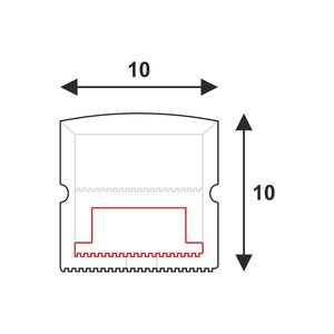 NEON FLEX SOLDER ON POWER FEED WITH SILICONE END EXIT POWER FEED.