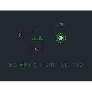RD33 ROUND TRIM FOR INGROUND LED LIGHT - MATTE BLACK