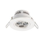 CONCRETESTAR RECESSED LED LIGHT FOR CONCRETE OR INGROUND - TRIMLESS - 12V DC - 0.5W - DIMMABLE - 3000K