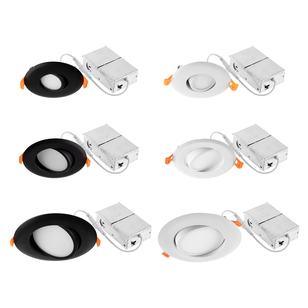 4" 11W RGB Tunable White 2700K-4000K WiFi Directional LED Recessed Light Matte White