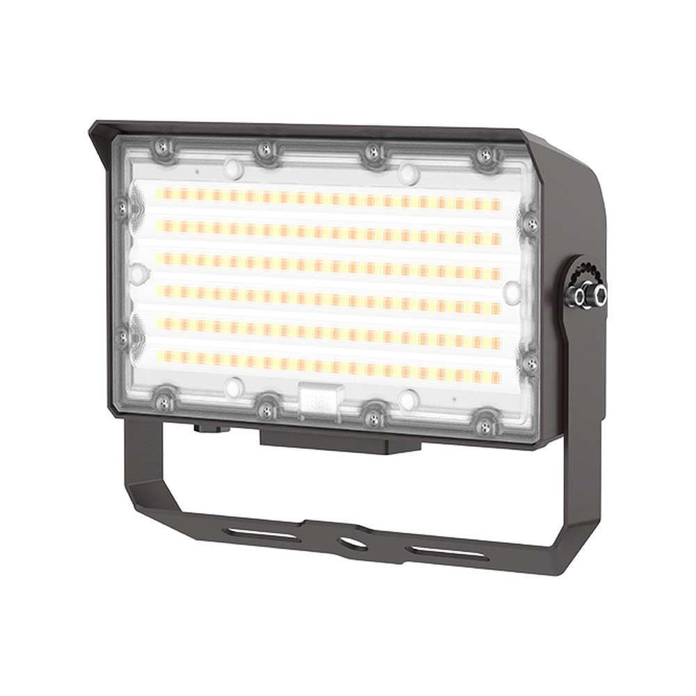 FLOOD LIGHT 120 DEG. CLEAR BRONZE 120-347V 3000-4000-5000K 80-60-50-40W DIM 0-10V INT. PHOTO. RZ