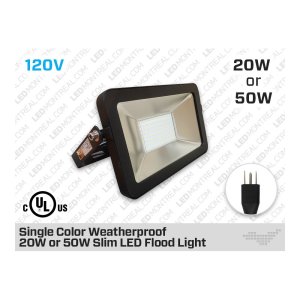 SINGLE COLOR SLIM LED FLOOD LIGHT 50W 5700K